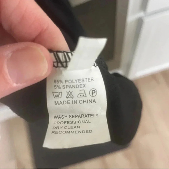 NCLOOK Peasant Black Dress Size Large Tiered Ruffle Summer Casual - Picture 8 of 9